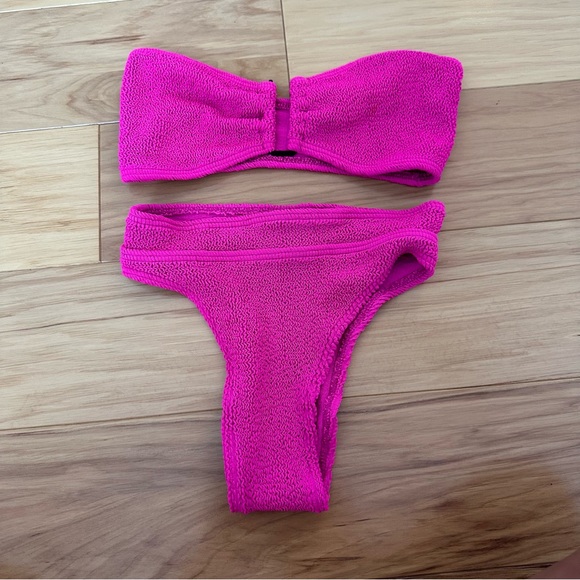 bond-eye Other - bond eye bikini- hot pink. high waisted bottoms, strapless top